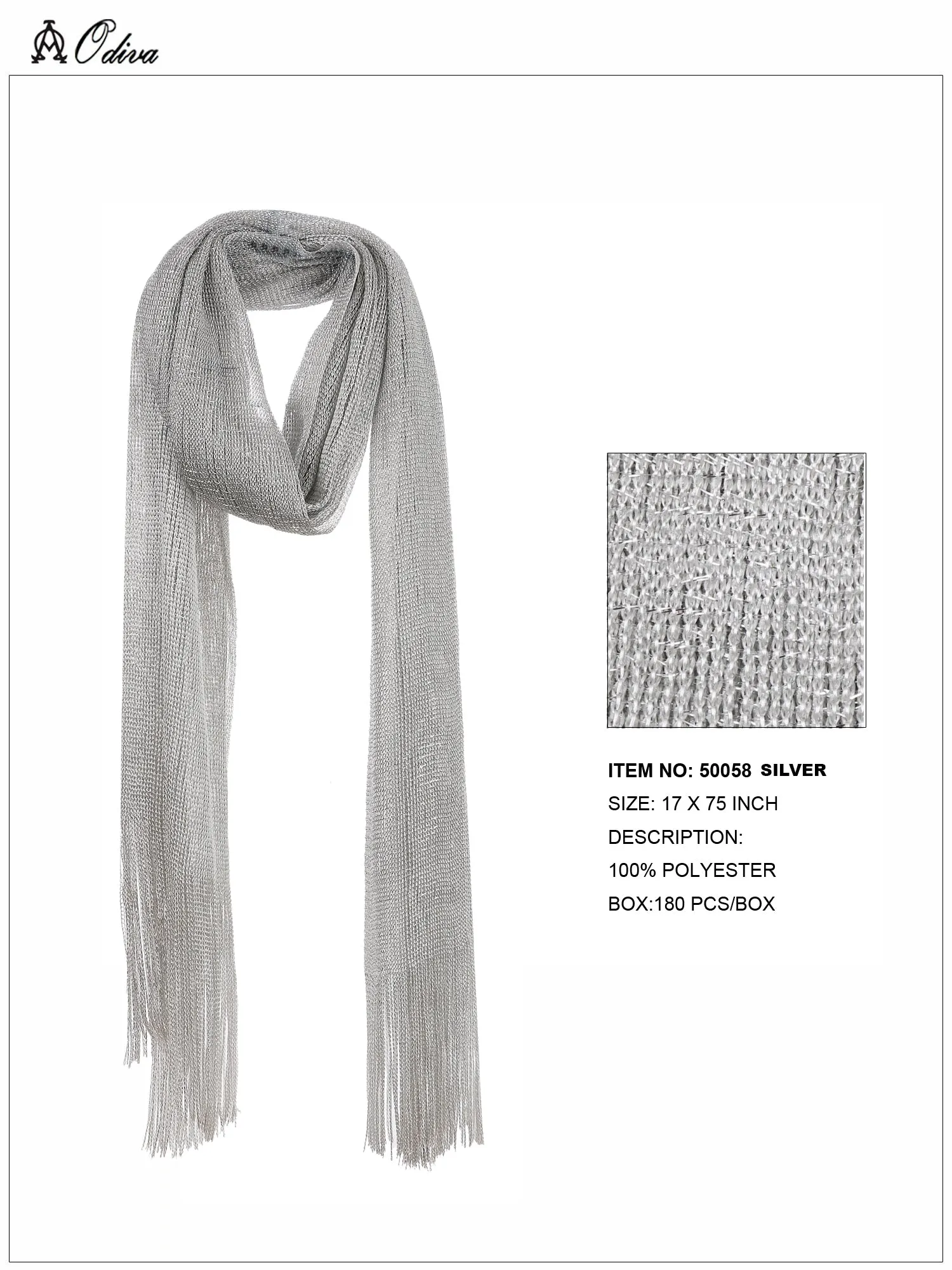 Shimmer and Shine Scarf-Silver