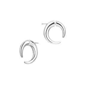 Silver Small Hoop Talon Earrings