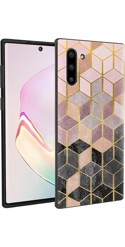 Stepping Up | Geo Rose Gold Marble Samsung Case