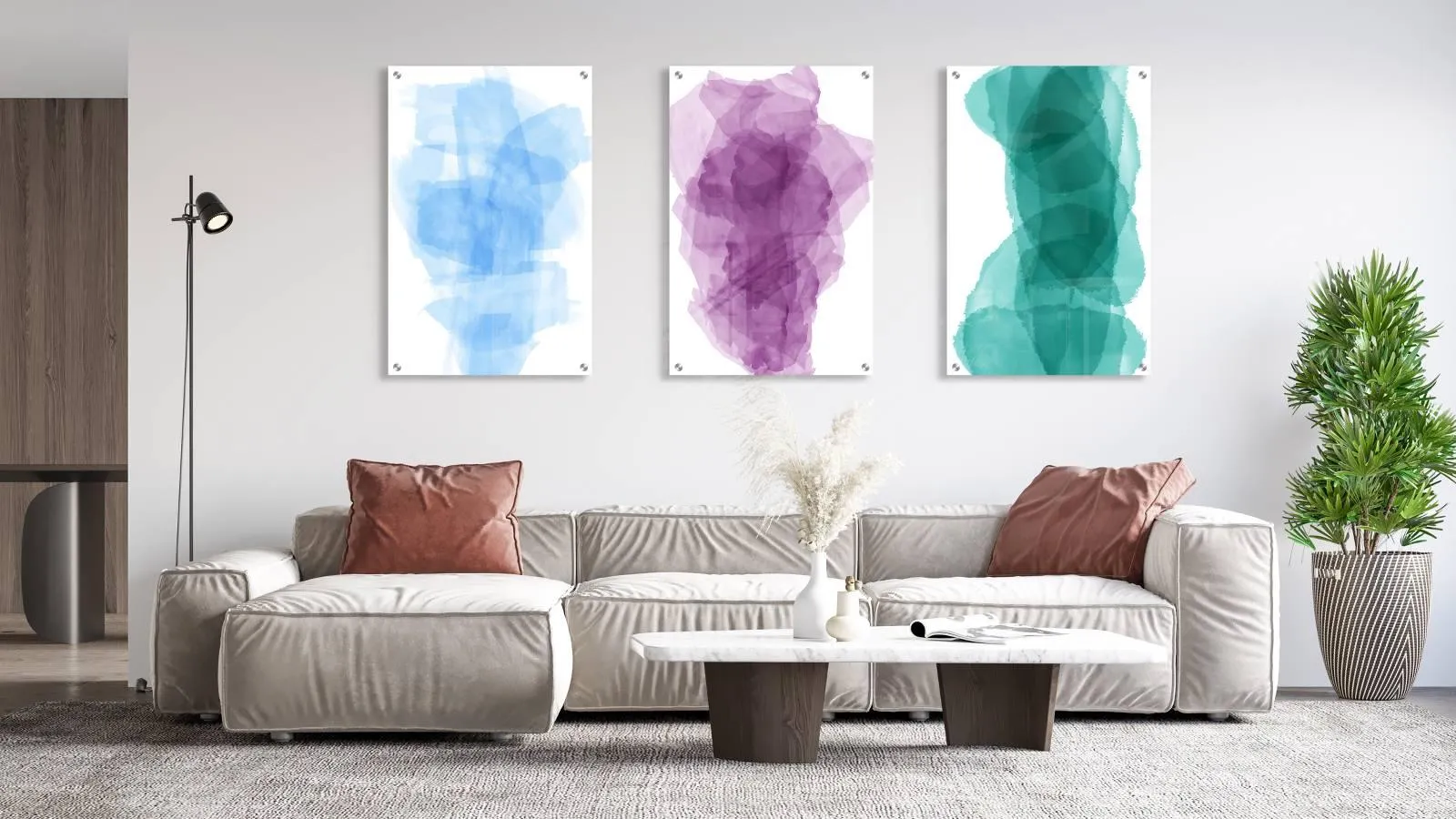 Strokes of Paint Set of 3 Prints Modern Wall Art Modern Artwork