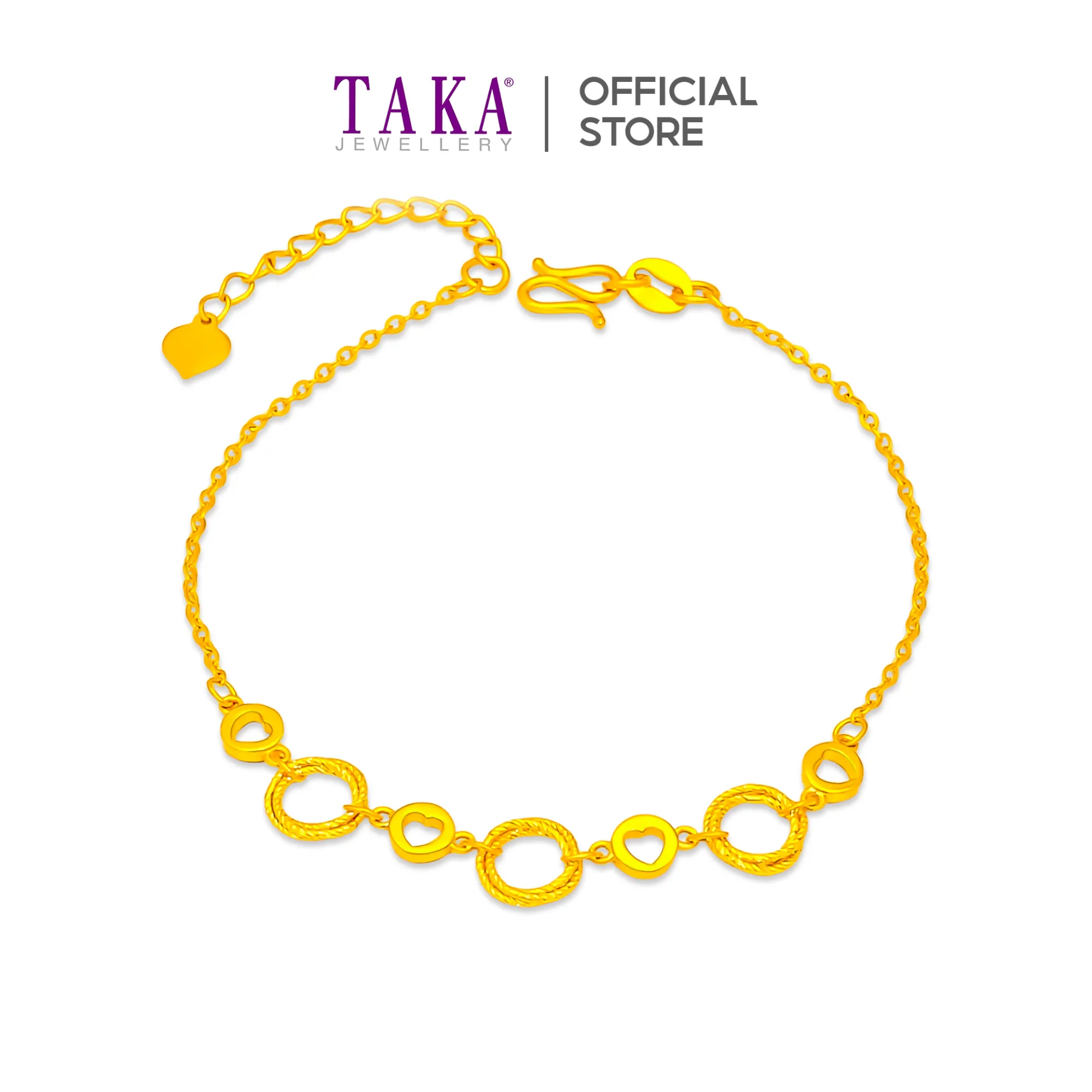 TAKA Jewellery 999 Pure Gold 5G Bracelet