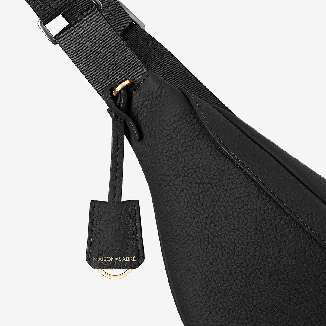 The Large Sling Bag - Black Caviar