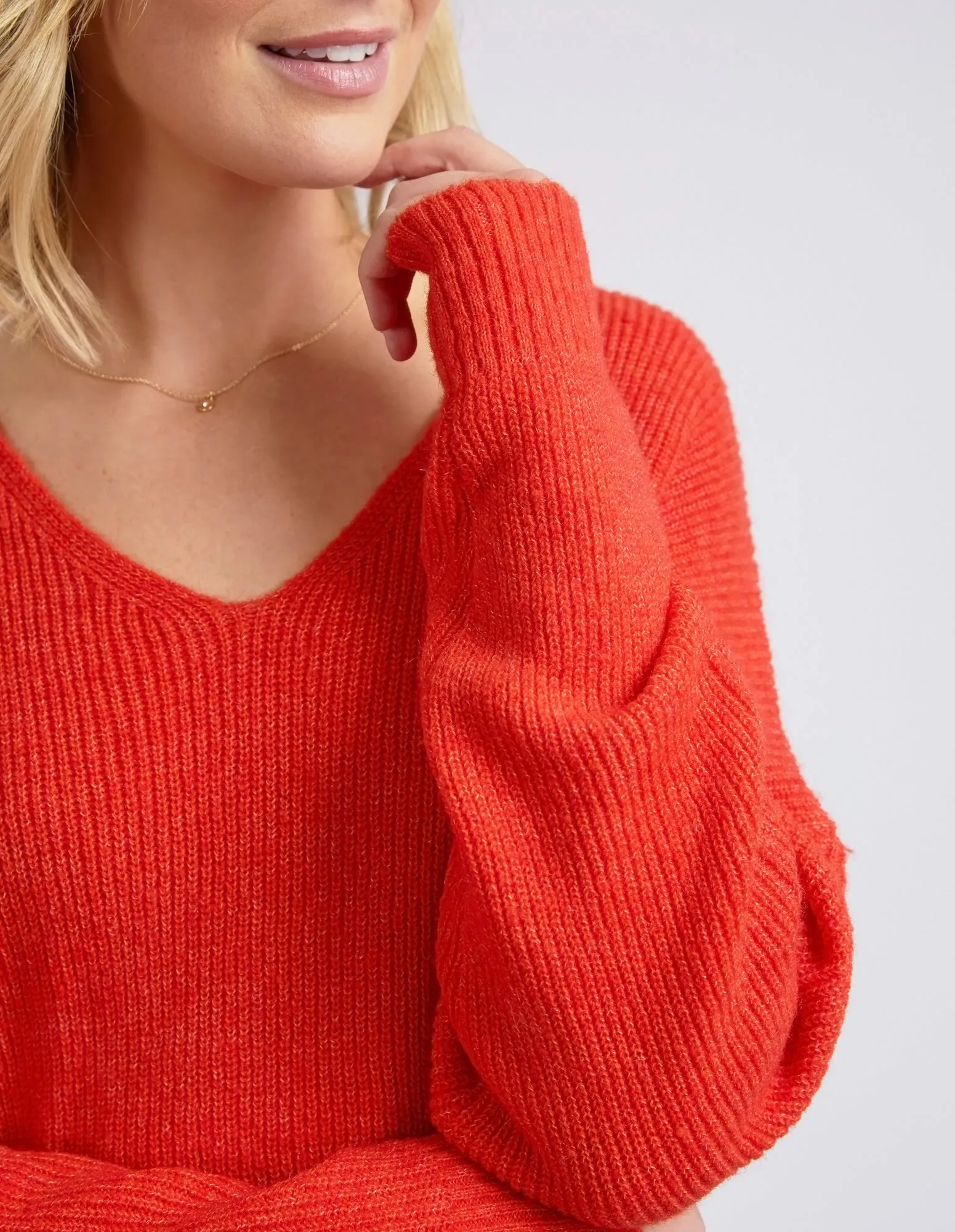 Verity V Neck Knit Tangello