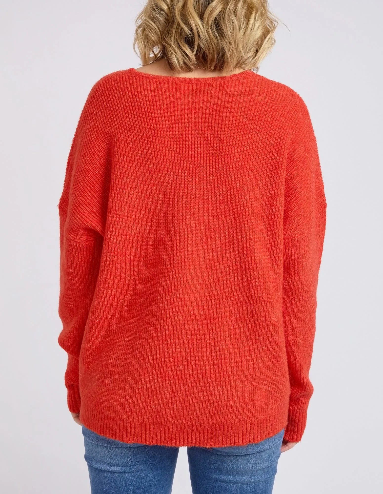 Verity V Neck Knit Tangello