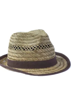 YHL250 STRAW MENS FEDORA